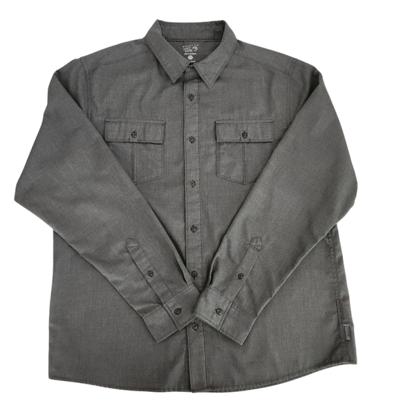 MOUNTAIN HARDWEAR grey Frequentor hiking button-up shirt large - Picture 10 of 14